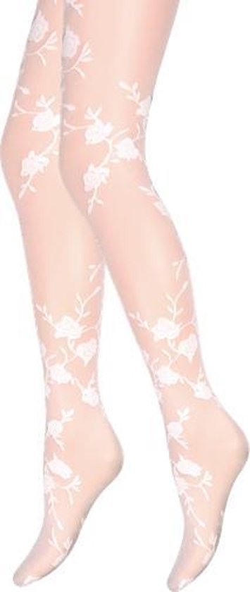 Panty - Blossom - Wit - Maat S/M