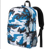 CabinMax Backpack - Sac à dos - Cartable - Camo Blauw - Format A4 - Léger