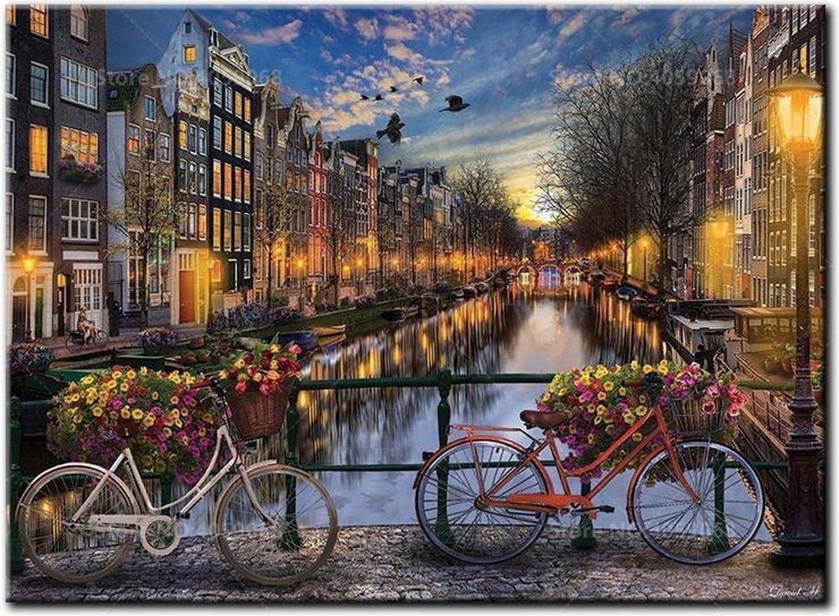 Diamond Painting Volwassenen Amsterdam Fiets Gracht