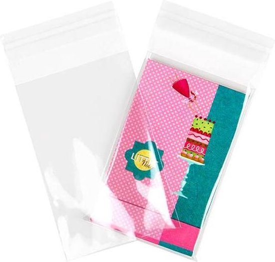 Sacs en plastique 8.4x13cm transparents et refermables (100 pièces)