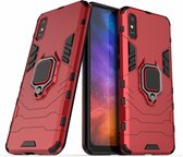 Xiaomi Redmi 9A Robuust Kickstand Shockproof Rood Cover Case Hoesje ABL