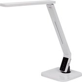 De Inlite LED Bureaulamp - Inzone™ LED verlichting - USB poort  touchscreen - display - wit