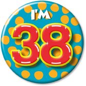 I'm 38 Button 38 Jaar 5,5cm