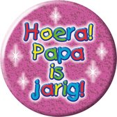 Button Hoera Papa is Jarig 5,5cm
