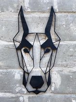 Muurdecoratie Dobermann / poster / wanddecoratie / maat 80 / dieren / hond / zwart / cadeau / vaderdag / moederdag / verjaardag