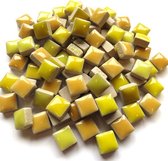 Mozaïeksteentjes Mini squares keramiek - mix zonnebloem; 500 gram
