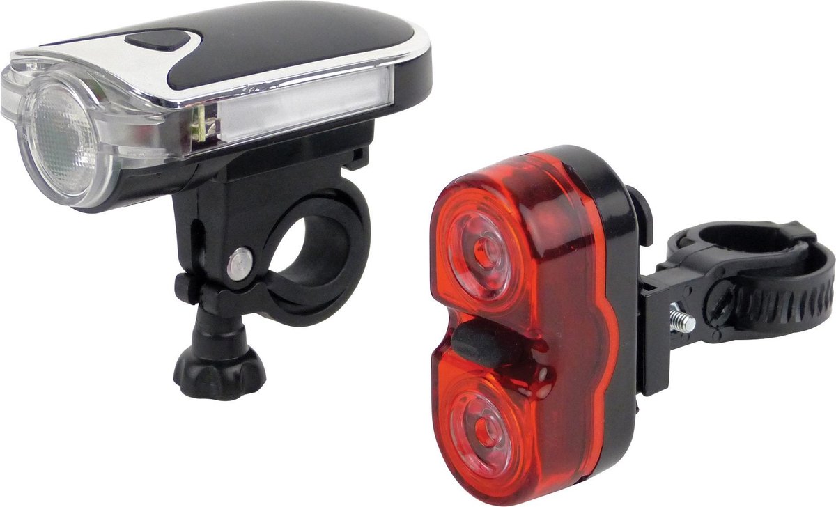 Dresco - Fietsverlichtingsset - Modern - LED - Zwart | bol.com