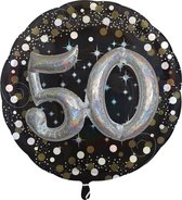 Amscan Folieballon Happy Birthday 50 Jaar 91 Cm Helium Zwart