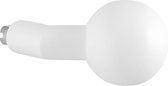 Deurknop - Wit - RVS - GPF - Buitendeur - GPF8859.62 verkropte knop 55x16mm tbv VH-schilden vast wit incl. bout M10