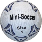 Mini Voetbal en caoutchouc taille 1 blanc / bleu 13 cm