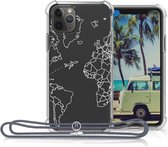 Hoesje voor Apple iPhone 11 Pro met halsketting, hoesje voor mobiele telefoon met koord telefoontasje crossbody