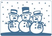 CTFD3009 Embossingfolder Crafts too - 3 stoere sneeuwmannen - folder sneeuw 10 x 15 cm