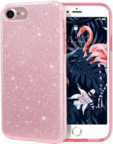 iPhone case Roze Glitter voor iPhone 7+/iPhone 8+ - iphone 7 plus hoesje - iphone 8 plus hoesje - beschermhoes