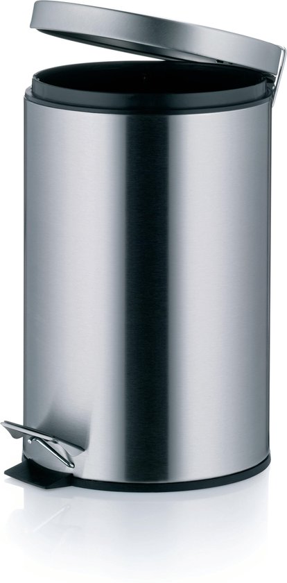 Kela Keuken Afvalemmer - RVS - 12 liter - Zilver