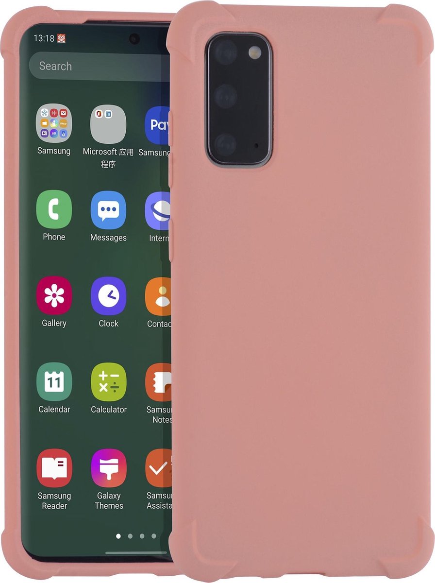 Roze hoesje Samsung Galaxy S20 - Backcover - silicone