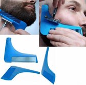 Beard Bro (2-pack) – Baardkam – Baardtrimmer - Baard Verzorging –  Blauw -Creëer de perfect getrimde baard - Mangry