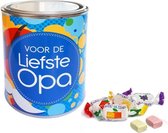 Gevuld Snoepblik | Snoepcadeau | Voor de Liefste Opa | Gevuld met 200 gram snoep!