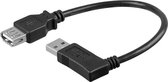 Goobay 93593, 0,15 m, USB A, USB A, USB 2.0, Mâle/Mâle, Noir