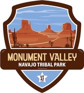 Signs-USA - Landmark MONUMENT VALLEY Navajo Tribal Park - Wandbord - 28 x 31 cm
