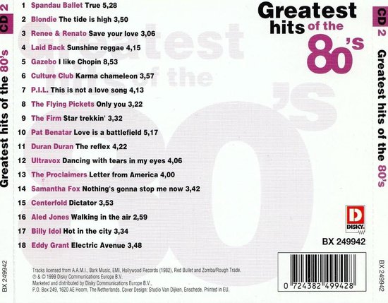 Greatest Hits of the 80's cd2