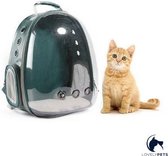 Lovely Pets - Draagtas voor katten - rugtas voor huisdieren - reismand - transporttas - vervoersbox - dieren draagtas - en (kleine) honden - Groen
