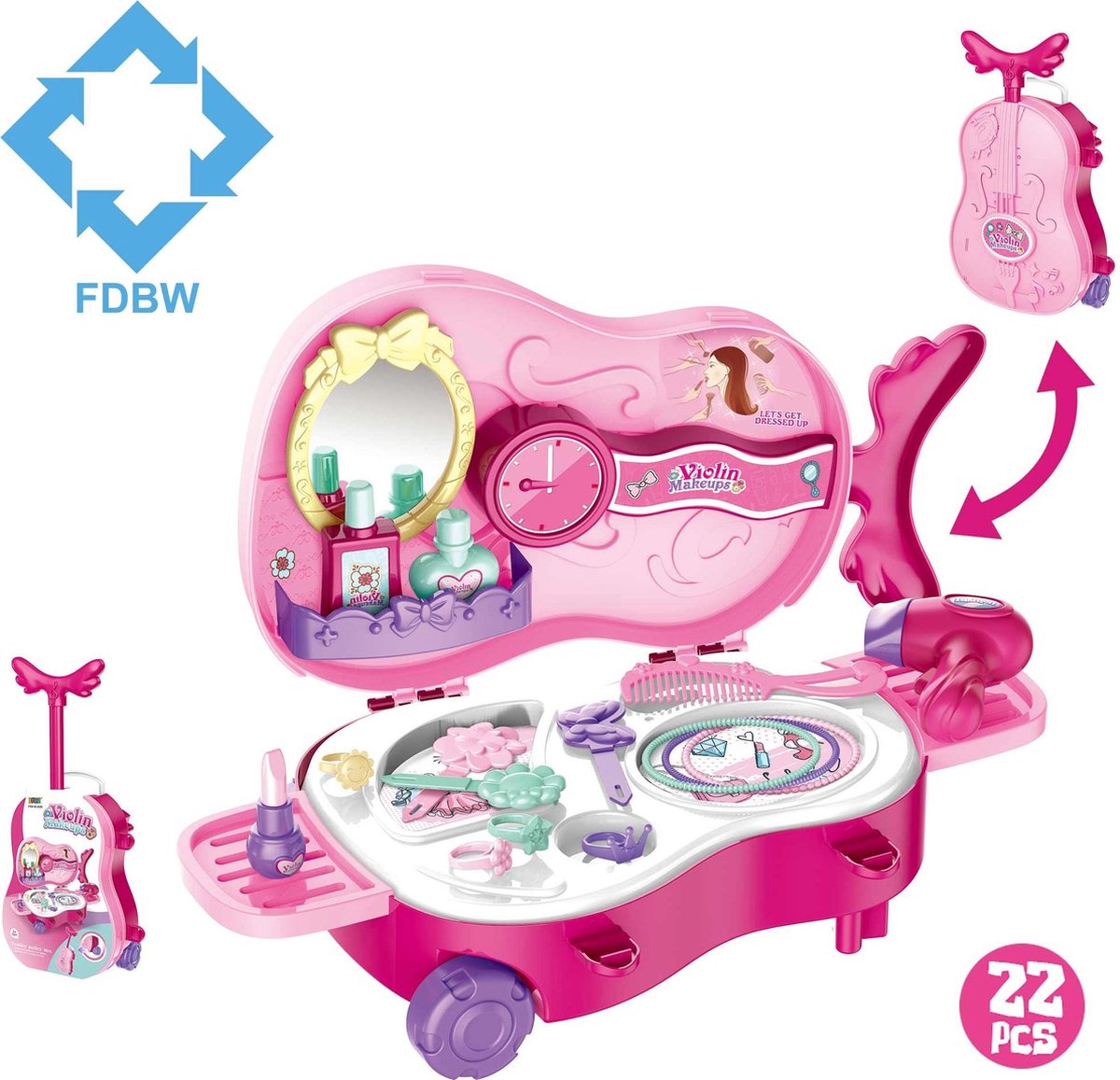 geleider Oplossen Publicatie Speelgoed 3 jaar - Speelgoed Meisjes - Speelgoed Make-up – Roze – 45x25x26  cm | bol.com