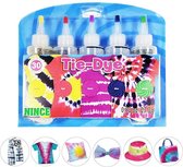 Nince TIE-DYE kit van hoge kwaliteit Kit 1- Complete kit van 5 kleuren textiel - Tie Dye set - Tie Dye verf premium kwaliteit