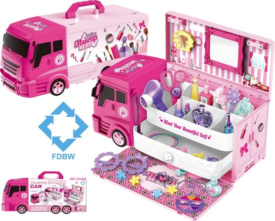 Dosering Madeliefje Implicaties Speelgoed Meisjes Makeup - Speelgoed – 3 jaar – Salon Vrachtwagen – 45 x 20  x 20 cm | bol.com