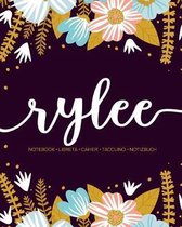 Rylee: Notebook - Libreta - Cahier - Taccuino - Notizbuch: 110 pages paginas seiten pagine: Modern Florals First Name Noteboo