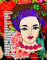 Madchen mit Borten & Blumen im ihr Haar Inspiriert von Frida Kahlo einfach Malbuch fur Erwachsene Kinder Rentner jeder vom Kunstler Grace Divine