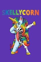 Skellycorn: 6x9 150 page Wide-Ruled Skeleton Unicorn Notebook for elementary and middle school students.