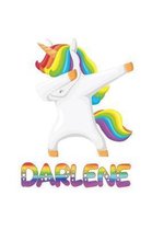 darlene: darlene 6x9 Journal Notebook Dabbing Unicorn Rainbow