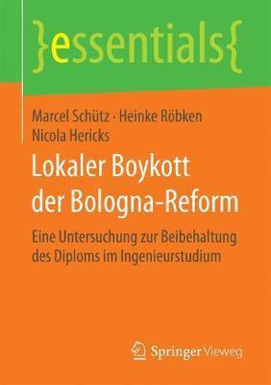 Lokaler Boykott der Bologna Reform 9783658193928 Marcel Schutz