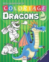 Mon grand livre de coloriage - Dragons - 2 en 1 -nuit