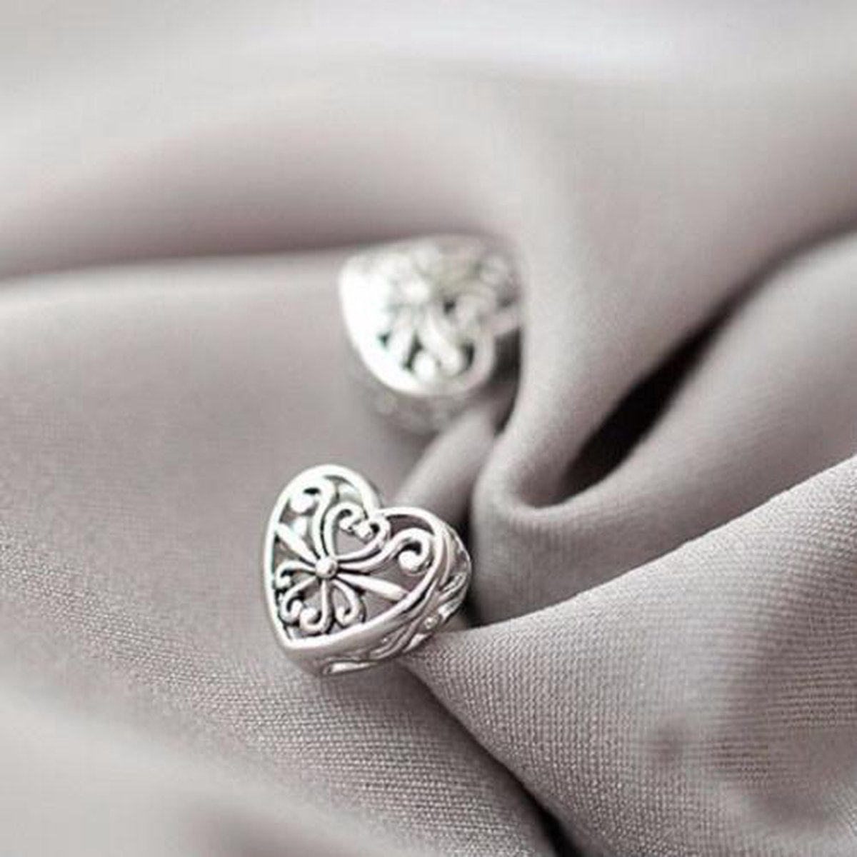 Geshe-Zilveren oorbellen dames vintage hart-zilver 925 oorknoppen-zilverkleurig-d7mm-retro sieraden-cadeau voor vrouw