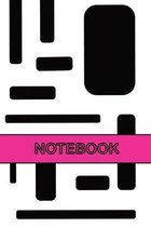 Black and White with Pink Notebook: Stunning minimalist geometric design makes a fabulous cover for this journal. Each page is headed up with Subject