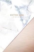 Dotted Grid Journal: Marble and Rose Gold Inlay - Dot Grid Journal - 6 x 9 - A5 Notebook