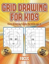 Easy drawing books for kids age 6 (Grid drawing for kids - Faces)
