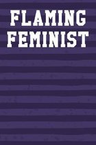 Flaming Feminist: Guitar Tab Notebook 6''x9'' 120 Pages
