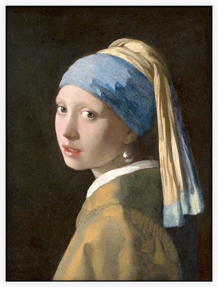 Fille à la perle, Johannes Vermeer - Photo sur panneau acoustique - 90 x  120 cm