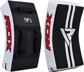 RDX Sports T1 Gel Padded Curved Kick Shield met Nylon Hendels - Wit