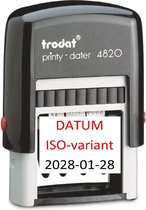 Trodat Printy dater 4820 4mm, datum cijfers  ISO  zw/zw