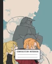 Notebook: Fullmetal Alchemist Japan Soft Glossy Cover Graph Paper Pages Book 7.5 x 9.25 Inches 110 Pages