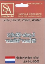 Tekstsnijmal Lente, Herfst, Zomer, Winter