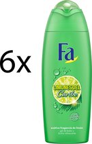 6x FA Douchegel - Caribbean Lemon - 6 x 550 ml voordeelverpakking