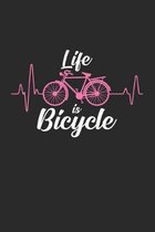 Life is bicycle: 6x9 Dutch Bicycle - grid - squared paper - notebook - notes