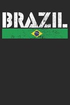 Notebook: Brazil Gift Dot Grid 6x9 120 Pages