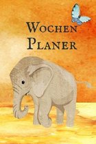 Wochenplaner: Undatierter Terminplaner I I Motiv: Elefant mit Schmetterling