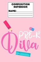 Composition Notebook Pre-K Diva