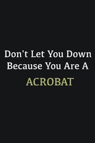 Don't let you down because you are a Acrobat: Writing careers journals and notebook. A way towards enhancement